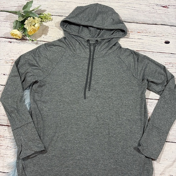 Athleta Heather Light Green Uptempo Hoodie Sweatshirt - Picture 9 of 9